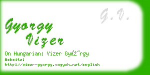 gyorgy vizer business card